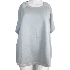 Under Armour Shirt Womens Sz XL Gray Keyhole Back‎ Loose Fit Short Sleeve Top